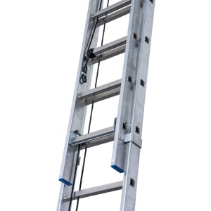 Scara culisanta cu sfoara, din aluminiu Stabilo 2x15 trepte - Img 7