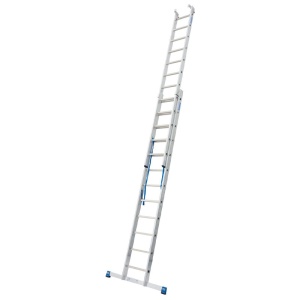 Scara multifunctionala din aluminiu Stabilo, 3x14 trepte, cu rola pentru perete - Img 3