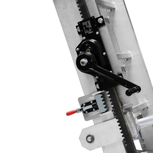 Scara pentru cisterne, STABILO, cos patrat, roti plastic, aluminiu striat - Img 3