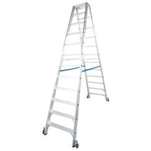 Scara Stabilo dubla 2x12 trepte, cu roti - Img 1