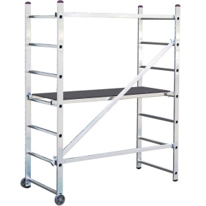 Schela mobila Corda 0,5 x 1,5m, aluminiu, inaltime lucru 3m - Img 1