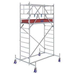 Schela mobila Stabilo S10 0,75 x 2m, aluminiu, inaltime lucru 4,4m - Img 1
