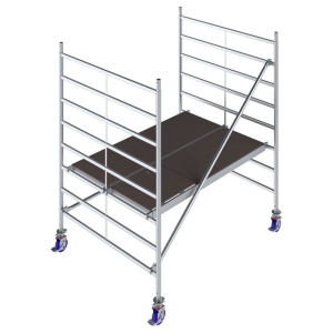 Schela mobila Stabilo S50 1,5 x 2m, aluminiu, inaltime lucru 3m, inaltime max. platforma 1m - Img 3