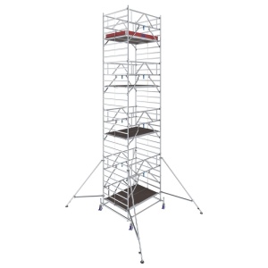 Schela mobila Stabilo S50 1,5 x 2m, aluminiu, inaltime lucru 9.4m, inaltime max. platforma 7.4m - Img 1