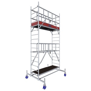 Schela Protec 0,6 x 2m, aluminiu, inaltime lucru 5.3m, inaltime schela 4.45m, inaltime platforma 3.3m (0+2+4) - Img 1
