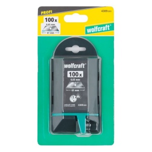 Set 100 lame trapezoidale Wolfcraft 4309000, inaltimea lamei 61 mm, grosimea lamei 0.65 mm - Img 2