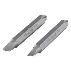 Set 2 biti dubli Wolfcraft 2407000, PH1,PH2, lungime 60 mm - Img 1
