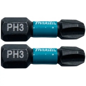 Set 2 biti Makita Impact Black Hex 1/4" 25mm PH3
