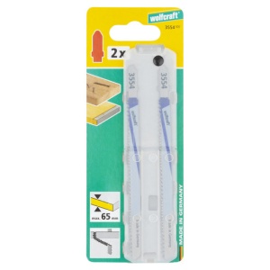 Set 2 panze pentru fierastrau pendular Wolfcraft 3554000, prindere in T, pentru metal / lemn, adancime taiere 3 - 6 mm / 65 mm - Img 2