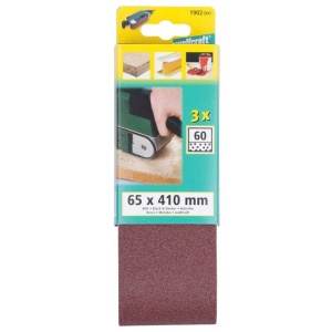 Set 3 benzi de slefuit Wolfcraft 1902000, pentru lemn si metale, Gr. A60, 65x410 mm - Img 2