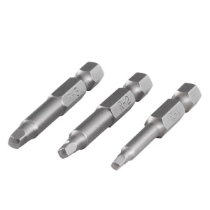 Set 3 biti siguranta Square Plus Wolfcraft 1266000, 1-2-3, lungime 50 mm - Img 1
