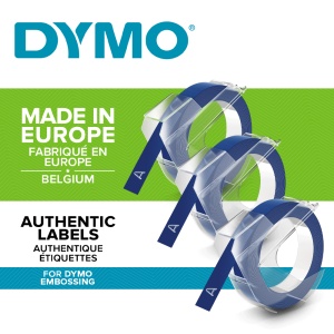 Set 3 Etichete embosabile DYMO Omega 9mm x 3m albastru S0898140 S0847710 S0847740 520106 - Img 2