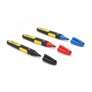 Set 3 markere permanente Stanley Fatmax 0-47-322, varf fin, negru, rosu, albastru - Img 2