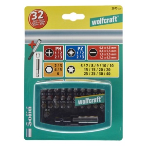 Set 32 piese cu biti Wolfcraft hex 1/4", 25 mm - Img 8