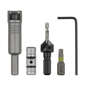 Set 4 piese gaurire insurubare FlipBit starter Wolfcraft , Hex 1/4" - Img 1