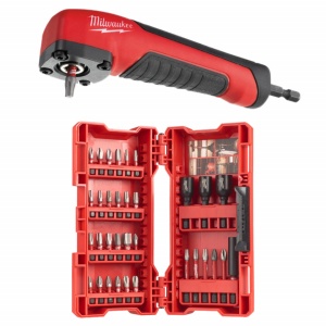 Set 44 piese Milwaukee biti + adaptor la unghi de 90 grade