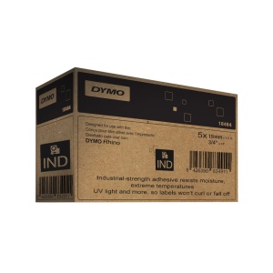 Set 5 Etichete industriale poliester 19mm x 5.5m negru alb DYMO ID1 18484 S0718220 - Img 2