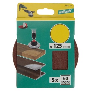 Set 5 foi abrazive Easy fix Wolfcraft 2213100, Gr. 60, D 125 mm - Img 2