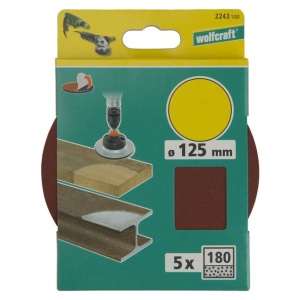 Set 5 foi abrazive Easy fix Wolfcraft 2243100, Gr. 180, D 125 mm - Img 2