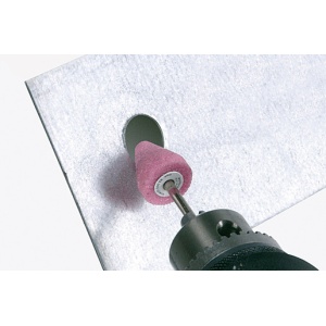 Set 5 pietre de slefuit Wolfcraft 2142000, prelucrare mixta, ax prindere 3 mm, diametru 10/13/14/16/ mm - Img 3