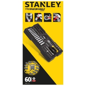Set 60 piese insurubare Stanley STMT1-74175, antrenoare si accesorii 1/4" in modul pentru sertare - Img 2