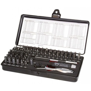 Set 65 piese WIHA biti Micro ESD plus clichet 1/4" si accesorii
