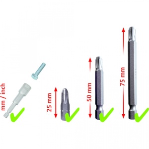 Set biti KS TOOLS, prindere 1/4", 208 piese - Img 3