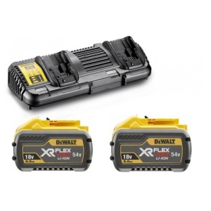 Set incarcator port dublu + 2 acumulatori Dewalt DCB132X2, Li-Ion XR FlexVolt - Img 4