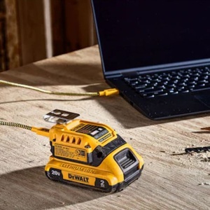Set incarcator USB-C DeWalt DCB094H2, cu 2 acumulatori Powerstack 18V / 5.0Ah - Img 3