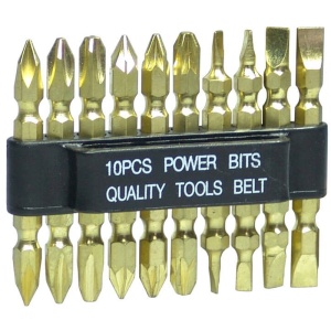 Set varfuri duble "Gold' 1/4", 10 piese - Img 1
