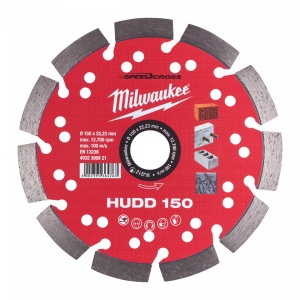 Speedcross HUDD Milwaukee, disc universal pentru materiale dure (Diametru interior disc (mm): 22.23, Tip: HUDD 150, Diametru disc (mm): 150, Înălțime segment (mm): 10)