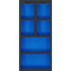 Suport organizator din spuma BGS 1/3 sertar, 6 compartimente, 408x189x32 mm - Img 2