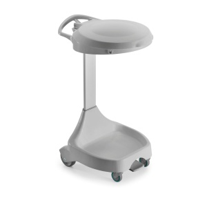 Suport saci gunoi Karcher 120l cu capac si pedala tip Smile 20 gri