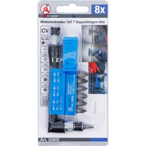 Surubelnita unghiulara BGS cu 7 biti dubli, antrenare la ambele capete inbus 6.3 mm (1/4") - Img 4