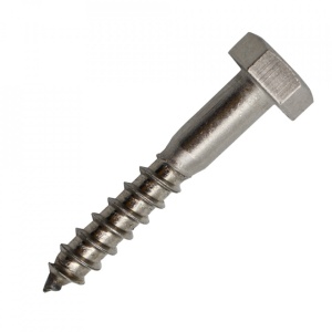 Suruburi cap hexagonal, pentru lemn, DIN 571 ZN, M8x50, 100 bucati