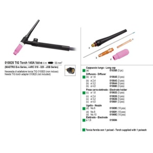 Torta sudura TIG Deca 010811, 180 A lungime 4 m, conector DX50 - Img 2