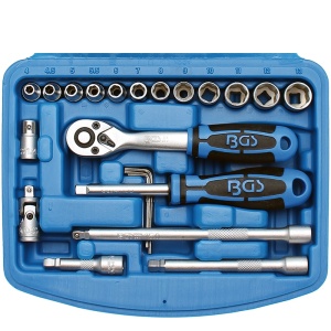 Trusa 46 piese 1/4" + varfuri - Img 2