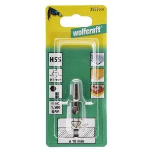 Zencuitor Wolfcraft 2583000, HSS, D 10 mm, unghi zencuitor 45° - Img 2