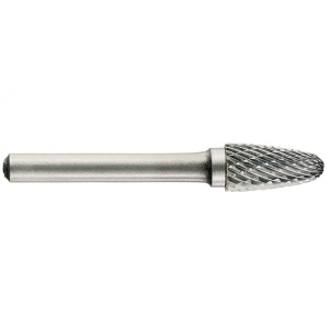 1031831 Freza din carbura de tungsten forma F - arcuita cu cap rotunjit, tais dublu, tip D, DIM 12