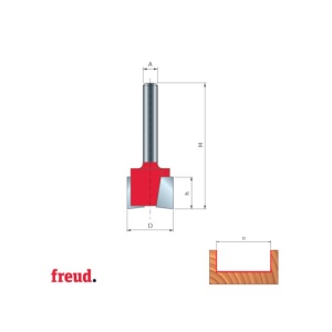 16- Freza cu coada, cilindrico frontala, pentru mortezat, placata CMS Z=2, DIM 19 - 16-10408P