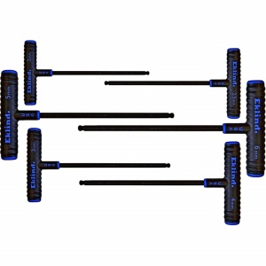 64806 Set de surubelnite cu cap hexagonal sferic varianta 9, in husa plastic, 2.0 - 6.0 / 6 piese