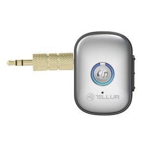 Adaptor Bluetooth 5.3 Tellur, receiver audio cu port AUX 3.5 mm, gri - Img 2