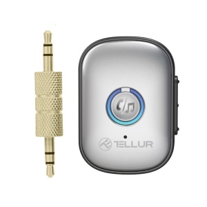 Adaptor Bluetooth 5.3 Tellur, receiver audio cu port AUX 3.5 mm, gri - Img 12
