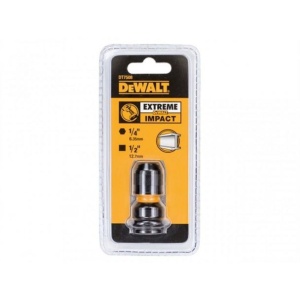 Adaptor EXTREME IMPACT DeWALT, patrat 1/2" - hexagon 1/4", L52mm - Img 2