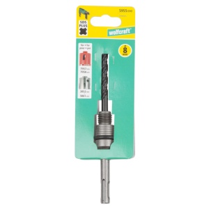 Adaptor pentru carote SDS Plus cu burghiu de centrare Wolfcraft 5955000, D 8x80 mm - Img 2