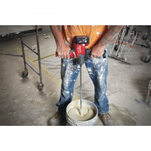 Amestecator cu acumulator Milwaukee FUEL M18 FPM-0X, paleta max 120 mm - nelivrata, malaxare material pana la 20 kg, livrat fara acumulator, valiza