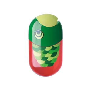 Ascuțitoare plastic dublă cu container și radieră pește Faber-Castell - Img 2