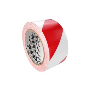 Banda marcare protectie, 2 culori, 3M 767i vinil, rosu alb, 50mm x 33m 70006299880 - Img 1