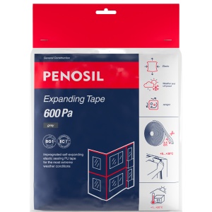 Bandă precomprimată pentru etanșare BG1 PENOSIL Expanding Tape 600Pa, 3.3m, rost 10-15mm, latime 30mm