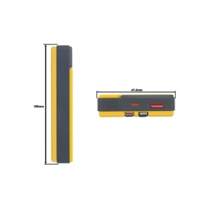 Baterie externă Tellur 10000mAh, USB-C + Lightning cabluri incorporate, QC3.0, PD, galben - Img 7